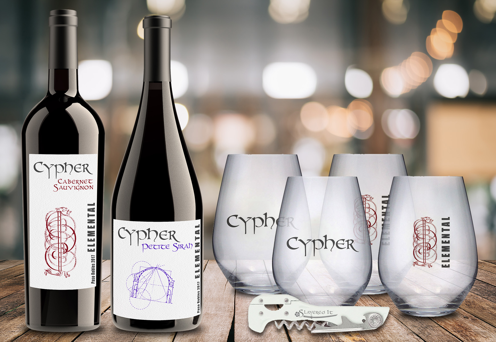 Cypher Winery - Elemental Cabernet Sauvignon Stemless Wine Glass